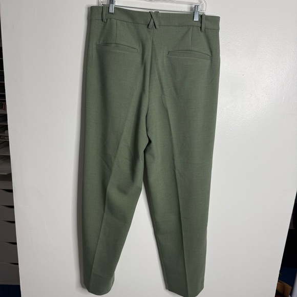 Banana Republic Factory‎ Double Weave High Rise Straight Trouser Green Size 14 - Picture 3 of 9